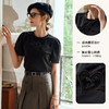 OLrain欧芮儿黑色短袖T恤女夏季2024年新款宽松爱心镂空圆领上衣 商品缩略图3