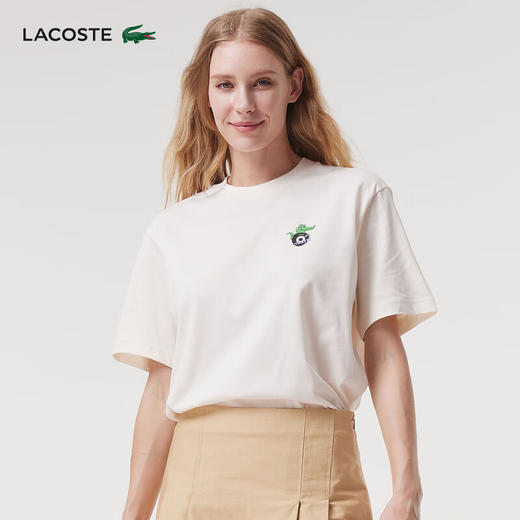 Lacoste法国鳄鱼夏日系列新款男女情侣T恤圆领舒适T恤TH8182-98 商品图12