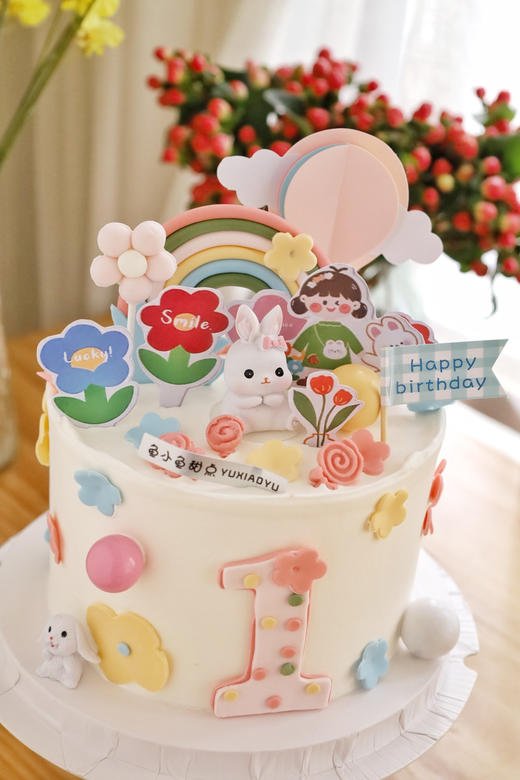 可爱彩虹花花小兔 商品图1