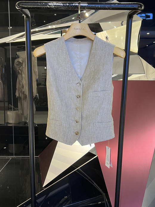 女士亚麻马甲 商品图0