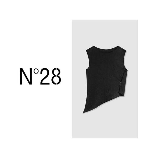 【破价】N°28 夏款设计师不规则无袖气质上衣8A23S565 商品图2