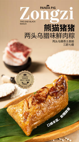熊猫猪猪腊肉味鲜肉粽(100g)