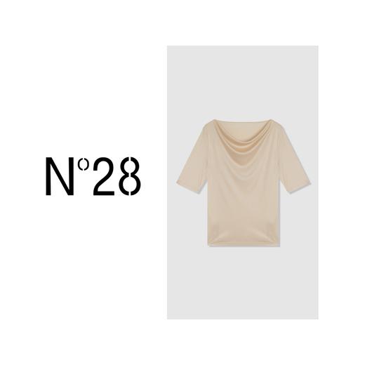 【破价】【醋酸一衣三穿】N°28 夏款设计师百搭纯色T恤 丝滑醋酸短袖9A23T112 商品图1