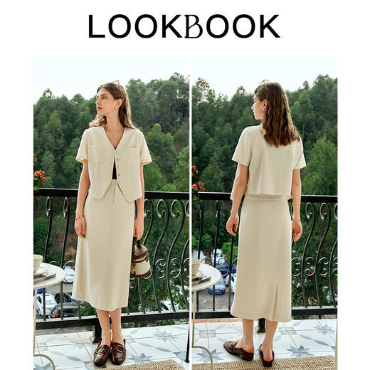 OLrain欧芮儿西装短外套女夏季2024年新款通勤简约气质短袖上衣 商品图3