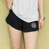LUSHISI[徽章]女子运动短裤透气不过膝三四分美式街头华夫格裤子 商品缩略图3