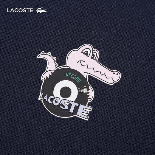Lacoste法国鳄鱼夏日系列新款男女情侣T恤圆领舒适T恤TH8182-98 商品图5