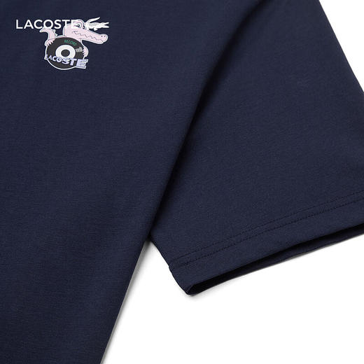 Lacoste法国鳄鱼夏日系列新款男女情侣T恤圆领舒适T恤TH8182-98 商品图6