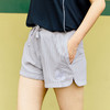 LUSHISI[徽章]女子运动短裤透气不过膝三四分美式街头华夫格裤子 商品缩略图0