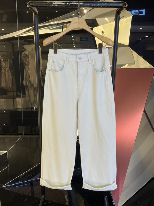 女士挽边牛仔裤 商品图1