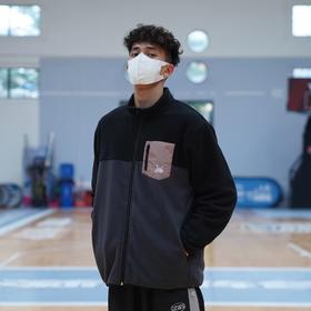 LUSHISI[拼接]加厚保暖防风防寒双面摇粒绒拉链口袋情侣外套男女