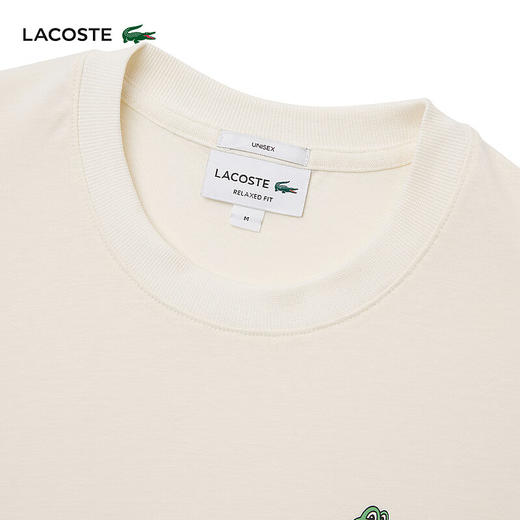 Lacoste法国鳄鱼夏日系列新款男女情侣T恤圆领舒适T恤TH8182-98 商品图13