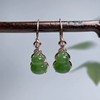 和田玉耳饰-玉美人菲菲*23110-18K碧玉葫芦耳坠 商品缩略图0