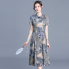 中式水墨画复古改良旗袍裙，中长款短袖连衣裙QYM-KED-6452-Y 商品缩略图0