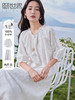 【专属特价】熙世界夏季套装2025新款法式木耳边绣花白色衬衫半身裙子两件套 商品缩略图0