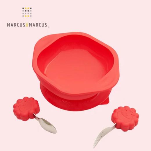 【一般贸易】加拿大马库斯叉勺碗套装宝宝食品级硅胶Marcus三合一辅食碗婴童专用 商品图5