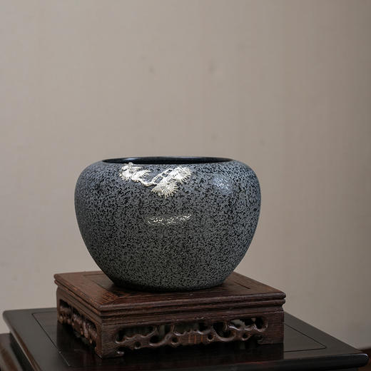 金音石茶洗 肌理纹建水简约家用复古水盂茶水缸茶桶功夫茶渣缸功夫茶盂 商品图1