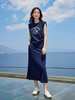 【专属特价】熙世界2025夏女装美式复古印花小飞袖背心高腰半身长裙两件套装 商品缩略图4