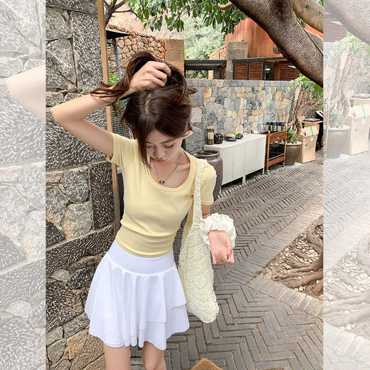 <曾小咸推荐>最最最后一波现货！卖完下架不再补！【衣橱C位】五色方领短袖 日常99.99 立减60 秒杀39.99！！ 商品图2