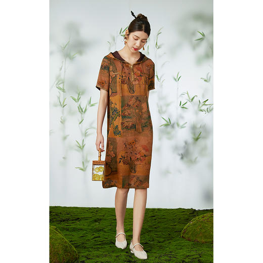 【梵高向日葵】【香云纱】乔万尼夏季新品重磅24mm真丝EM2E770 商品图1