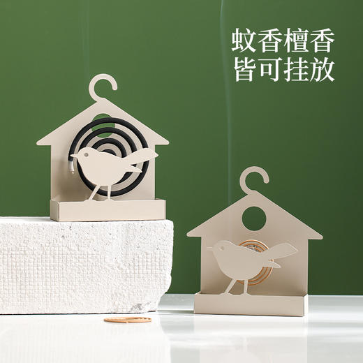 FaSoLa蚊香架可悬挂式接灰盘托防火蚊香盒家用创意铁艺檀香架子 商品图4