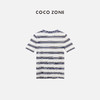 COCO ZONE2024"莉亚“撞色条纹短袖针织衫百搭通勤圆领上衣CC1A0633 商品缩略图1