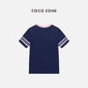 COCO ZONE“爱心T”夏季圆领撞色字母印花T恤宽松百搭短袖上衣CC2B0868 商品缩略图1