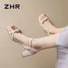 ZHR则则时装凉鞋女外穿2024新款洋气外出女鞋ins百搭超仙鞋子粗跟 商品缩略图5