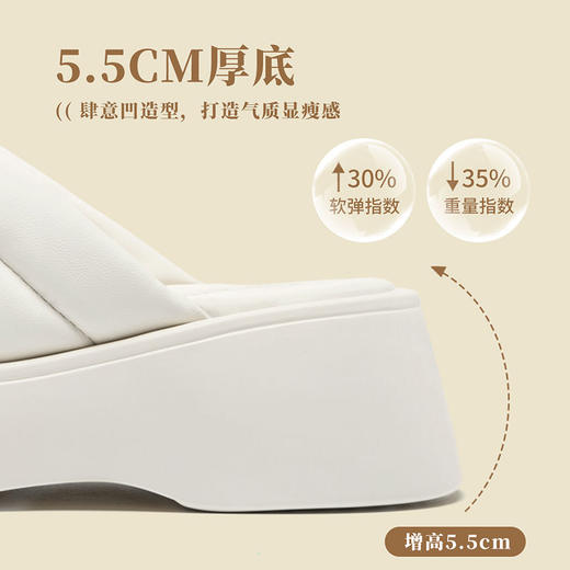 ZHR凉拖鞋2024新款夏季高颜值ins厚底拖鞋外穿休闲百搭耐磨沙滩鞋 商品图6