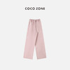 COCO ZONE 通勤风纯色休闲长裤松紧腰阔腿 23C18766 商品缩略图1