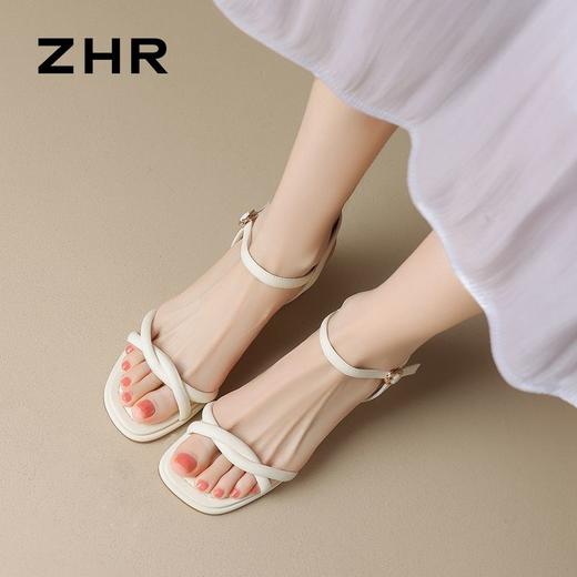 ZHR则则时装凉鞋女外穿2024新款洋气外出女鞋ins百搭超仙鞋子粗跟 商品图6