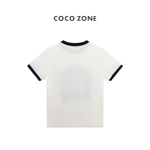 COCO ZONE"向日葵T"夏季撞色圆领短袖T恤简约修身显瘦百搭休闲上衣CC1B1151 商品图1
