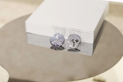 高少康银骷髅耳饰 商品图1