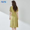 NUTS夏季时尚V领气质纯色气质短袖连衣裙323101120B 商品缩略图3