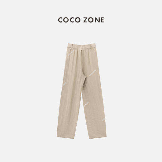 COCO ZONE2024“雪茄裤”设计感后松紧腰休闲裤百搭气质直筒裤CC1B0749 商品图1