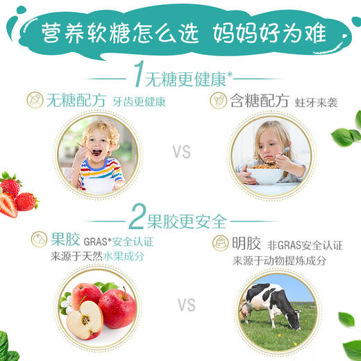 Swisse斯维诗高钙含铁锌果胶软糖105g/170028 营养丰富草莓味软糖孩子爱吃 商品图2