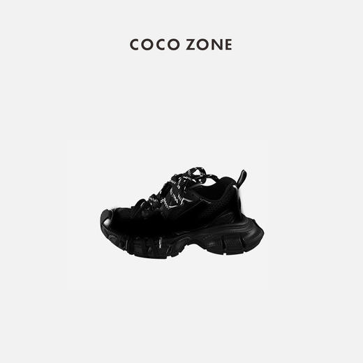 COCO ZONE 老爹鞋时尚百搭透气系带厚底休闲运动鞋 23C29137 商品图0