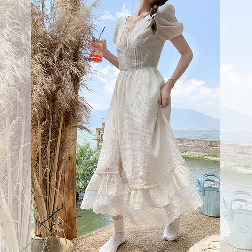 <曾小咸推荐> 破价清仓秒杀，比成本价还便宜，闭眼拍！【温柔碎片】白色连衣裙 日常218.88 立减128.89 秒杀89.99！！ 商品图1