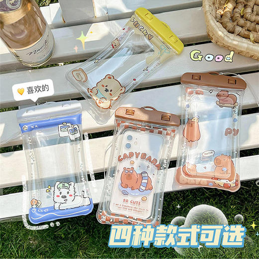 【防水神器！游泳潜水必备】软萌卡通，防水必备；屏幕触控，潜水无阻；多样尺寸，选你所需；透明材质，手机配戴，手握自如 商品图3