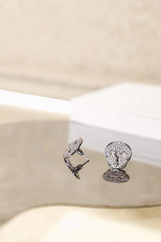高少康银骷髅耳饰 商品图0