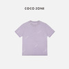 COCO ZONE 100羊毛春季圆领纯色休闲短袖T恤显瘦简约上衣24C10258 商品缩略图0