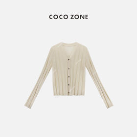 COCO ZONE”云和“时尚宽条轻薄针织衫女士气质百搭修身纯色上衣CC1B1050