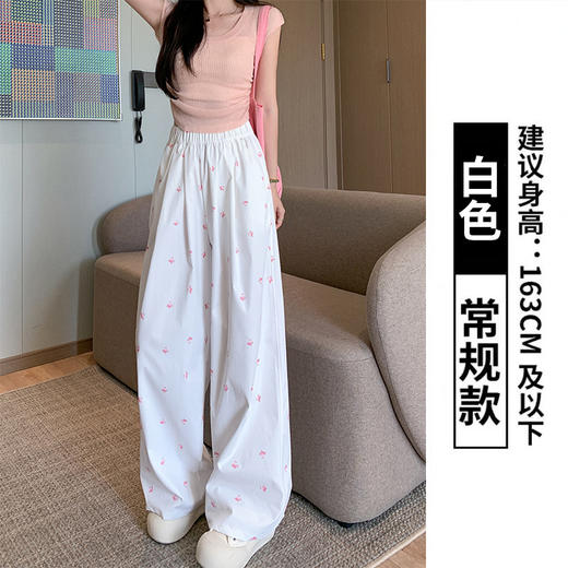 【夏季新款，百搭随心搭】蝴蝶结与碎花，拼接奇幻梦境；高腰直筒，显瘦气场无敌；白色阔腿，透气亲肤，仙女必备！ 商品图5