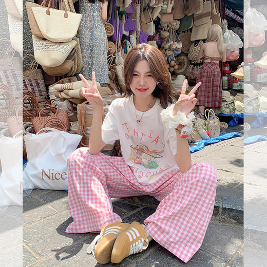 <曾小咸推荐>【甜心少女】上衣+裤子 商品图0