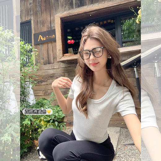 <曾小咸推荐>最最最后一波现货！卖完下架不再补！【衣橱C位】五色方领短袖 日常99.99 立减60 秒杀39.99！！ 商品图1