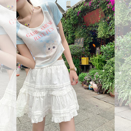 <曾小咸推荐>【温柔讯号】猫咪短袖T恤 商品图1