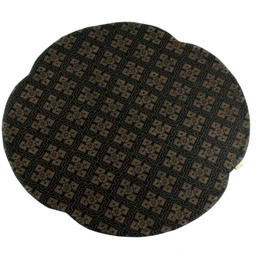 慢蓝刺绣椭圆 双面香云纱海棠 41*28cm 商品图13