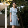 IWY/蓝色西装连衣裙夏季短袖修身气质设计感美容院主持人ol工装裙Q14241 商品缩略图0