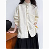 雀说新中式国风复古肌理感刺绣提花立领唐装通勤衬衫上衣AL6352 商品缩略图1