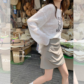 <曾小咸推荐>【假日系列】杏色半身裙+上衣