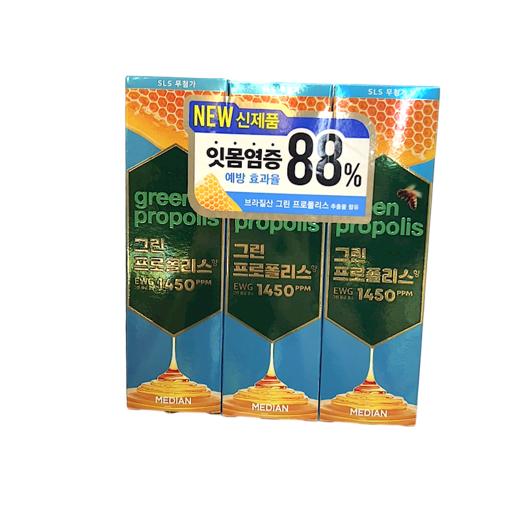 韩国爱茉莉美迪安蜂胶纯薄荷/水蜜桃/清新薄荷牙膏-100gX3 商品图1